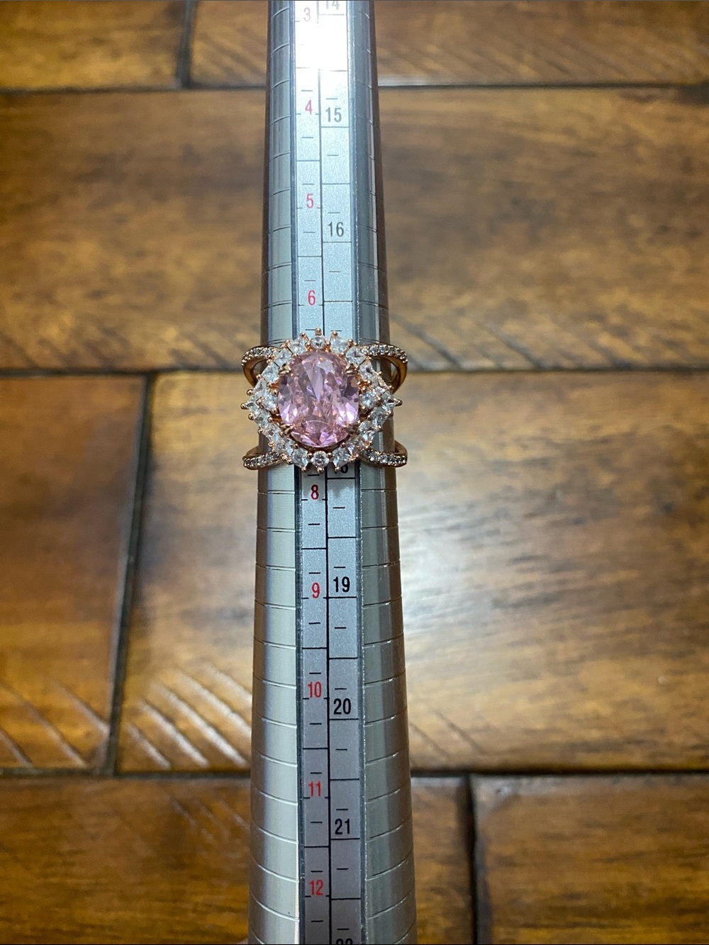 Bomb Party OG Originals Ring - Rose Quartz Cubic Zirconia - Rose Gold - 7